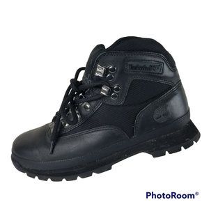 Timberland Womens Sz 6.5 Black Leather Lace Up Hiking Ankle Boots